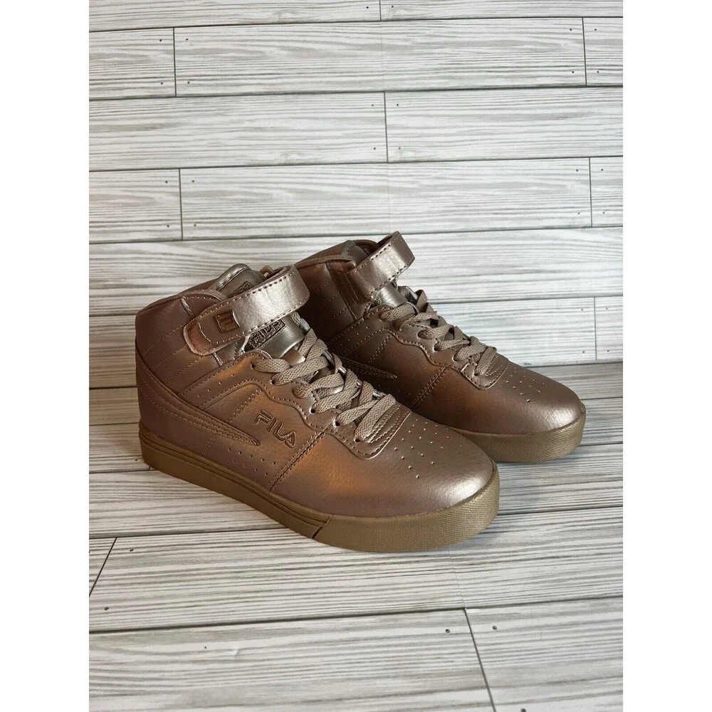 Fila Vulc 13 Sneakers High Tops Women's Size 8 Metallic Rose Gold Pink Shoes - Picture 10 of 10